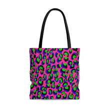 Load image into Gallery viewer, Fun &amp; Fierce: Neon Leopard Print Tote Bag
