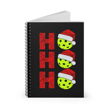 Load image into Gallery viewer, Holiday Pickleball Spiral Notebook with Ruled Line
